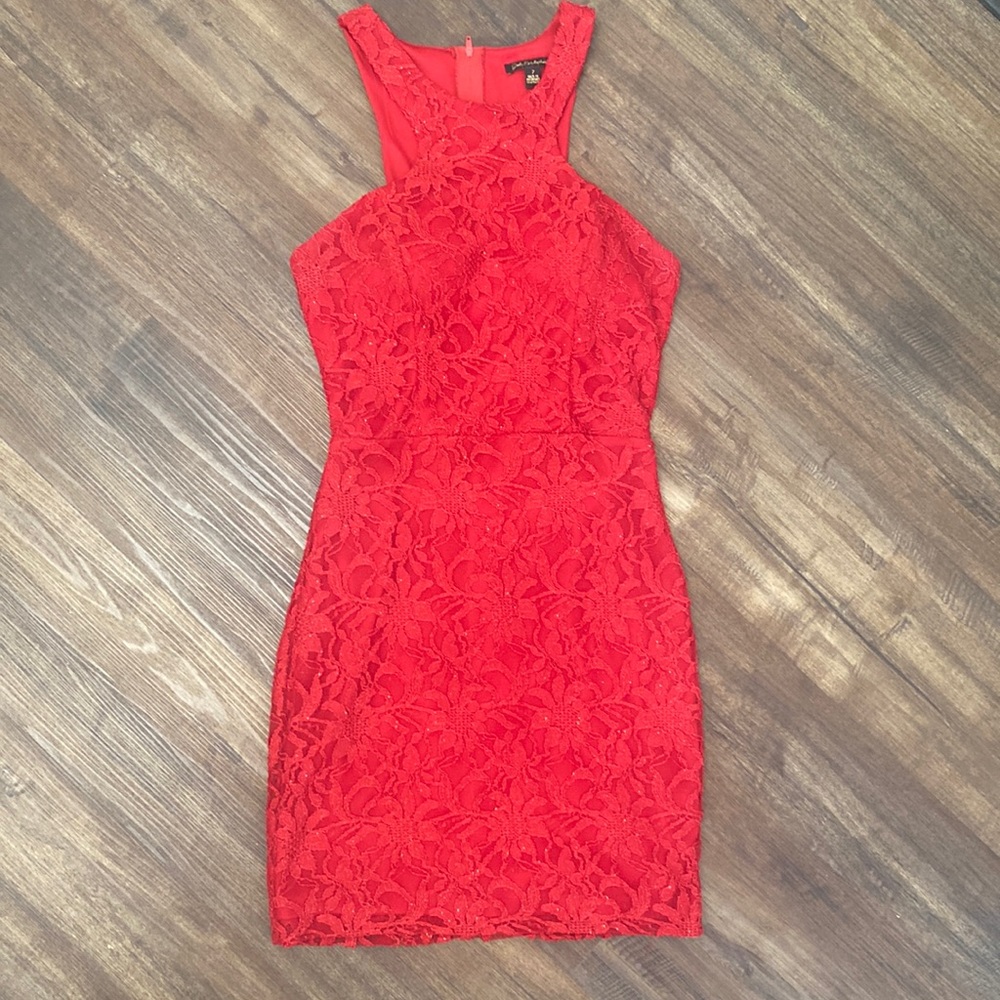 Jodi Kristopher Red Formal Short Homecoming Dress Size 7